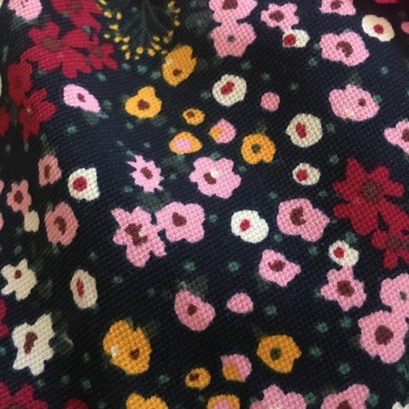 14th & Union navy spring dainty floral tank top - Picture 2 of 8